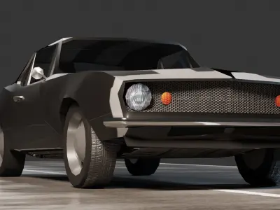 Chevrolet Camaro 1968 Low-poly 3D model