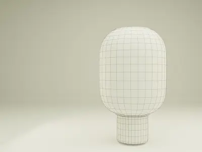 Decorative Sanded Glass Vase Low-poly 3D model