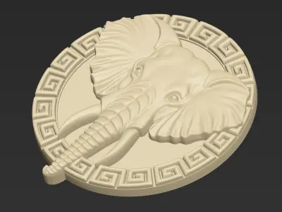 Elephant Head A66 3D print model