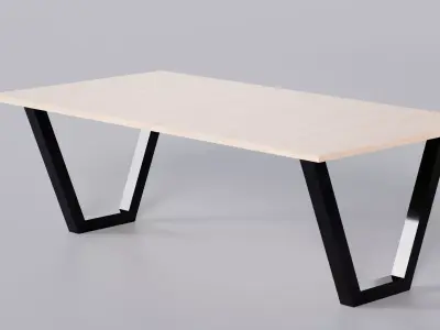 Wood Table 3D Model True 4K PBR Renders FBX GLB   Low-poly 3D model