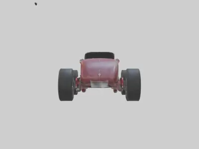 Classic Roadster Car Model Low-poly 3D model
