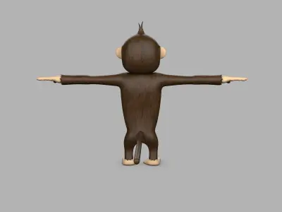 Monkey Low-poly 3D model