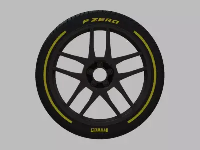 Miniature Enkei TY5 Rim and Tire - 3D Print - No Textures 3D print model