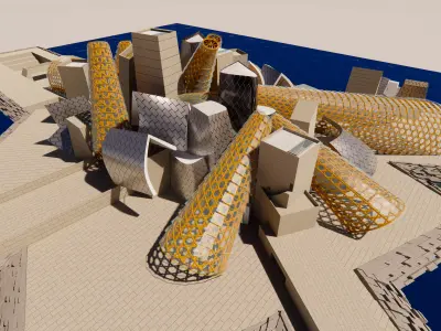 Guggenheim Abu Dhabi Museum 3D model