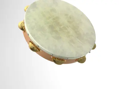 timbrel tambourine 3D model