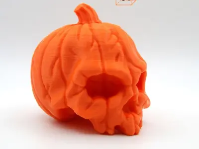 Pumpkin Skull 3D print model