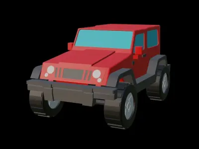 Jeep Car Low-poly 3D model purchase