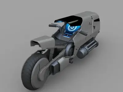 sci-fi motorbike 3D model
