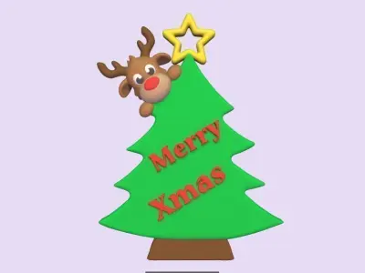 Christmas Tree Ornaments 4 3D Model Collection