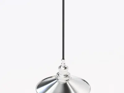 20th C Factory Filament Metal Single Pendant 3D model