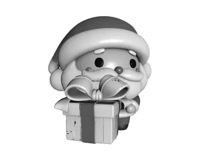 Santa Claus Christmas 3D Model 3D print model