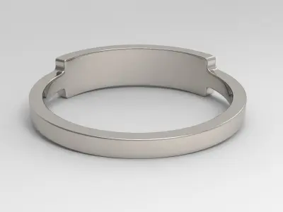 Engineer Female Ring Platinum 3D print model