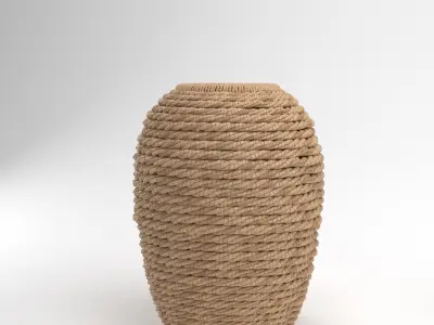 HandWoven Seagrass Vase 3D model