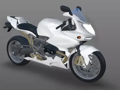 Sports Bike Latest 3D Model New Concept  Low-poly 3D model