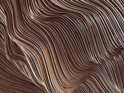 Parametric big ceiling wood n1 3D model