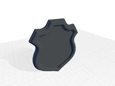 Naudain Wood Wall Mirror 3D model