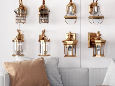 luxury Simplified light lamp European 3D model