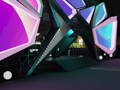 Concert stage 3D model 3D model