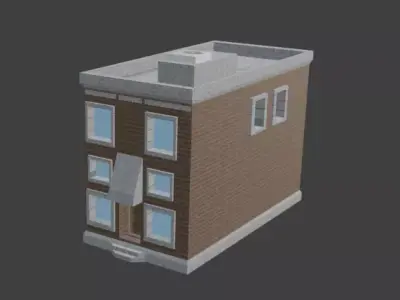 building brick Low-poly 3D model