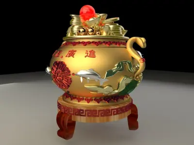 Chinese treasure bowel 3D model