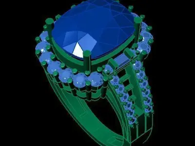 ruby daimond ring 3D print model purchase