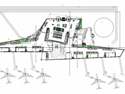 airport complete revit project 3D model