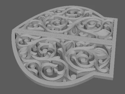 Central decor ornament for furniture 3D model 590