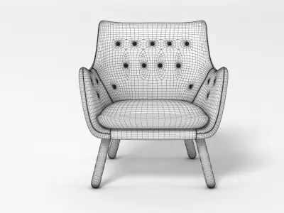 Finn Juhl Poet Chair 3D model