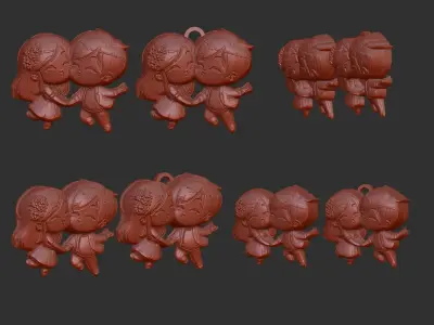 valentinesday cute fun couple decor  3D print model