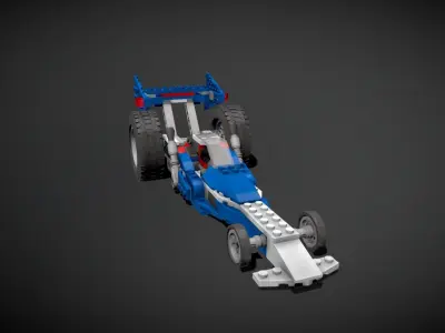 Lego Race Rider Car 3D model