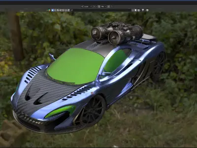 Robot Transformers Gundam Rig Low-poly 3D model