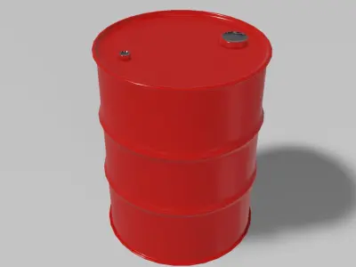 Black steel barrel Free low-poly 3D model