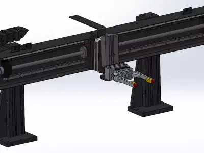 Robot picks up blank products 3D model