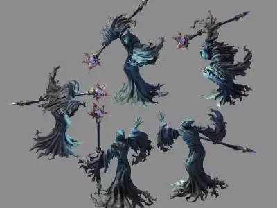 Stone Blood Festival Canyon - Temple Statue 01 3D model