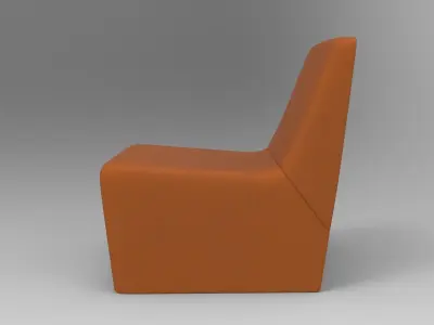 Sakito Armchair Low-poly 3D model