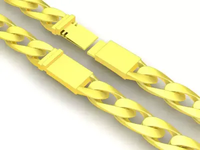 19mm Luxury Cuban Link Bracelet for Men 100a 3D print model