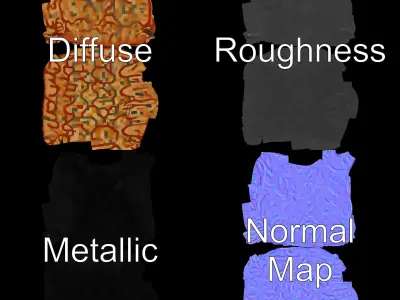 Geometric Pattern Pillow D Model Pack Low-poly 3D model