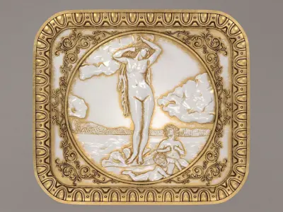 Basrelief 3d model Afrodite 3D model