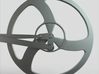 Stirling Engine Low-poly 3D model