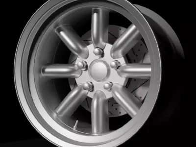 Watanabe R17 - Wheels - Game Ready Low-poly 3D model