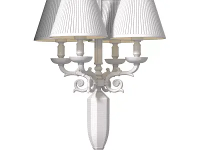 Large crystal table lamp in neoclassical American style  3D model