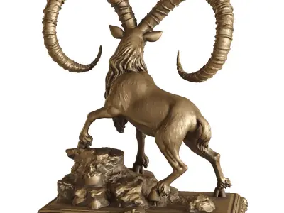 deer statue 4 3D model