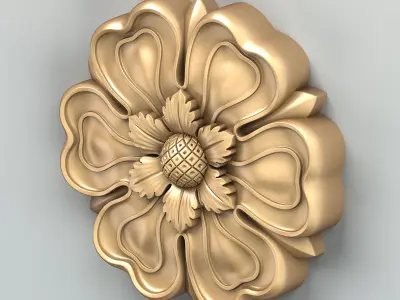 Round rosette 029 3D model