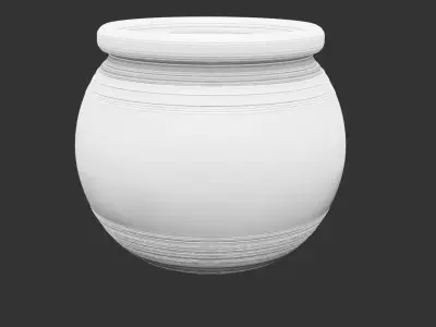 Tiny Decorative Flower Pot for 3D print Low-poly 3D model