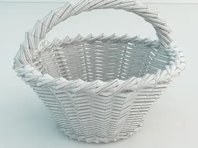Wicker Basket Free 3D model