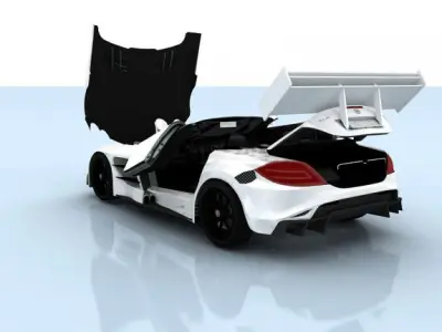 Mercedes-Benz SLR-Mclaren 722 Cabrio Tuned 3D model