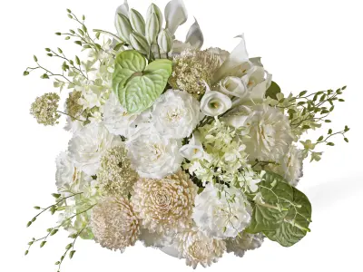 Flower Set 107 Pure Botanical Charm 3D model