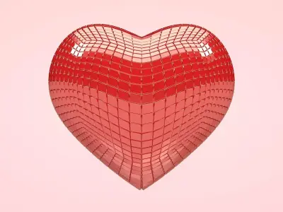 Heart - Disco Heart Low-poly 3D model