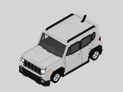 Car Jeep Renegade Voxel 3D model