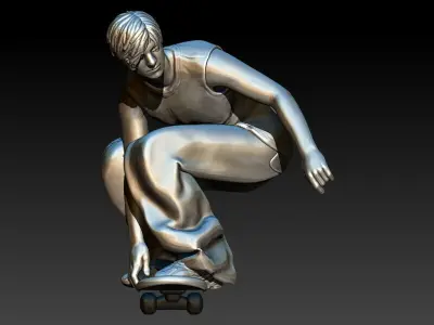 Skateboarder  Pendant 3D print model